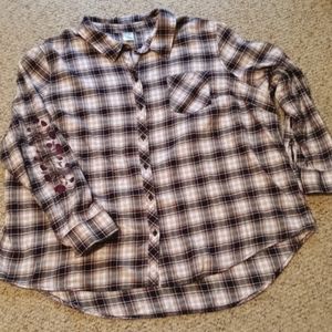 Plus size Terra & Sky plaid top